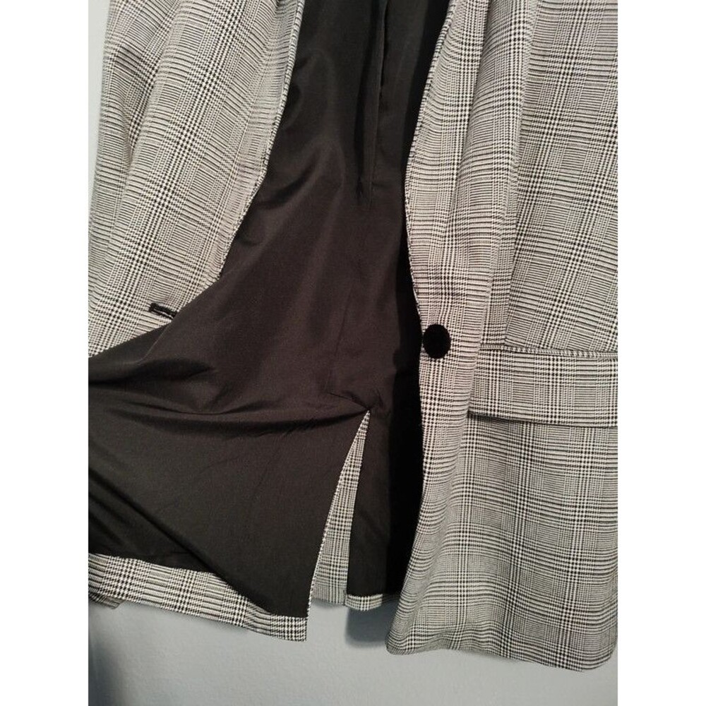 Loft women's black grey white blazer tailored jacket size 8 like new - Picture 11 of 16